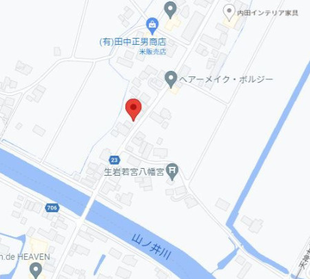 土地　久留米市　三潴町生岩1212-1の地図