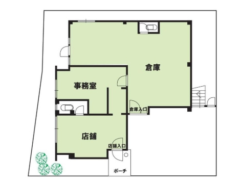 山科区小山北林町店舗事務所の間取り