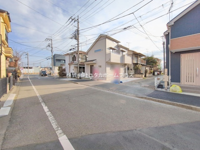 【前面道路含む現地写真】 | 東大和市高木3丁目　新築戸建　【全1棟】