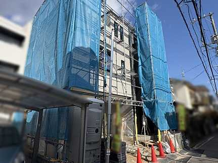 広島市中区江波西1丁目の前面道路含む現地写真