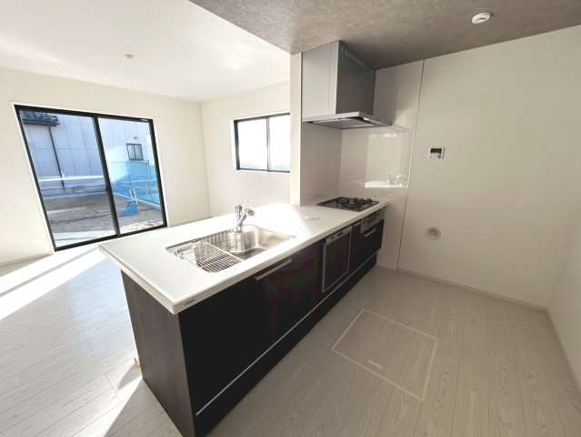 新築戸建　一宮市木曽川町4期　全1区画分譲のキッチン|ステンレスをワークスペース部分トップに使用した機能的で美しいシステムキッチンを使用しています。