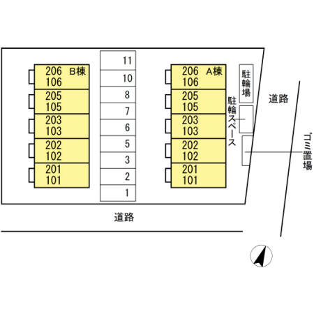 【区画図】 | セジュールコトA