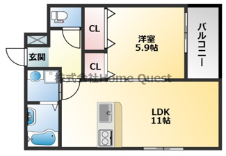【間取り】 | フジパレス教興寺三丁目Ⅱ