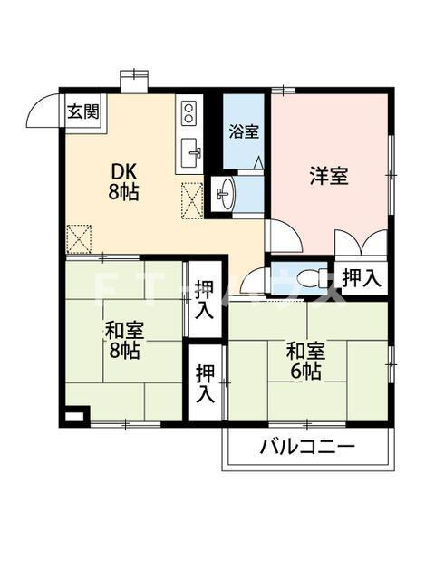 東習ハイツの間取り