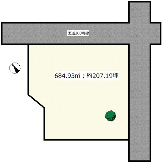 土地　大川市　坂井738-4の土地図