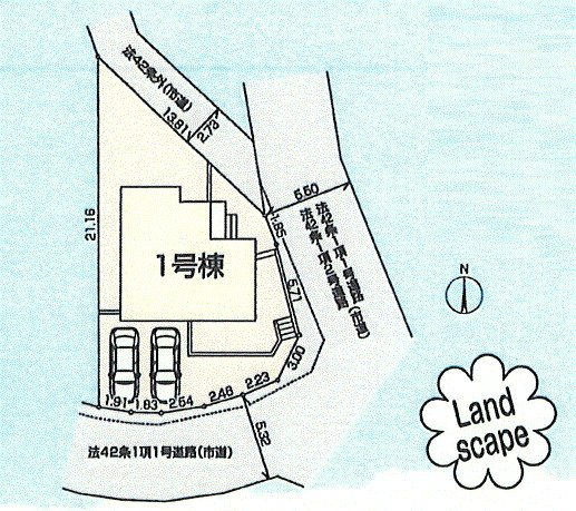 青梅市今井1丁目　新築戸建全1棟の区画図