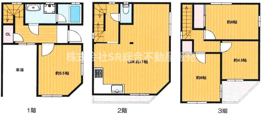若江西新町3丁目中古戸建の間取り|2025年10月にリフォーム完成して室内大変キレイです♪