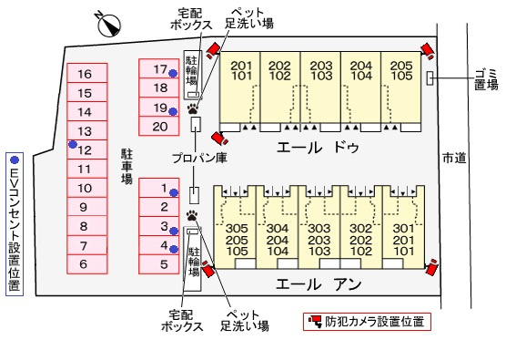 エールドゥの区画図