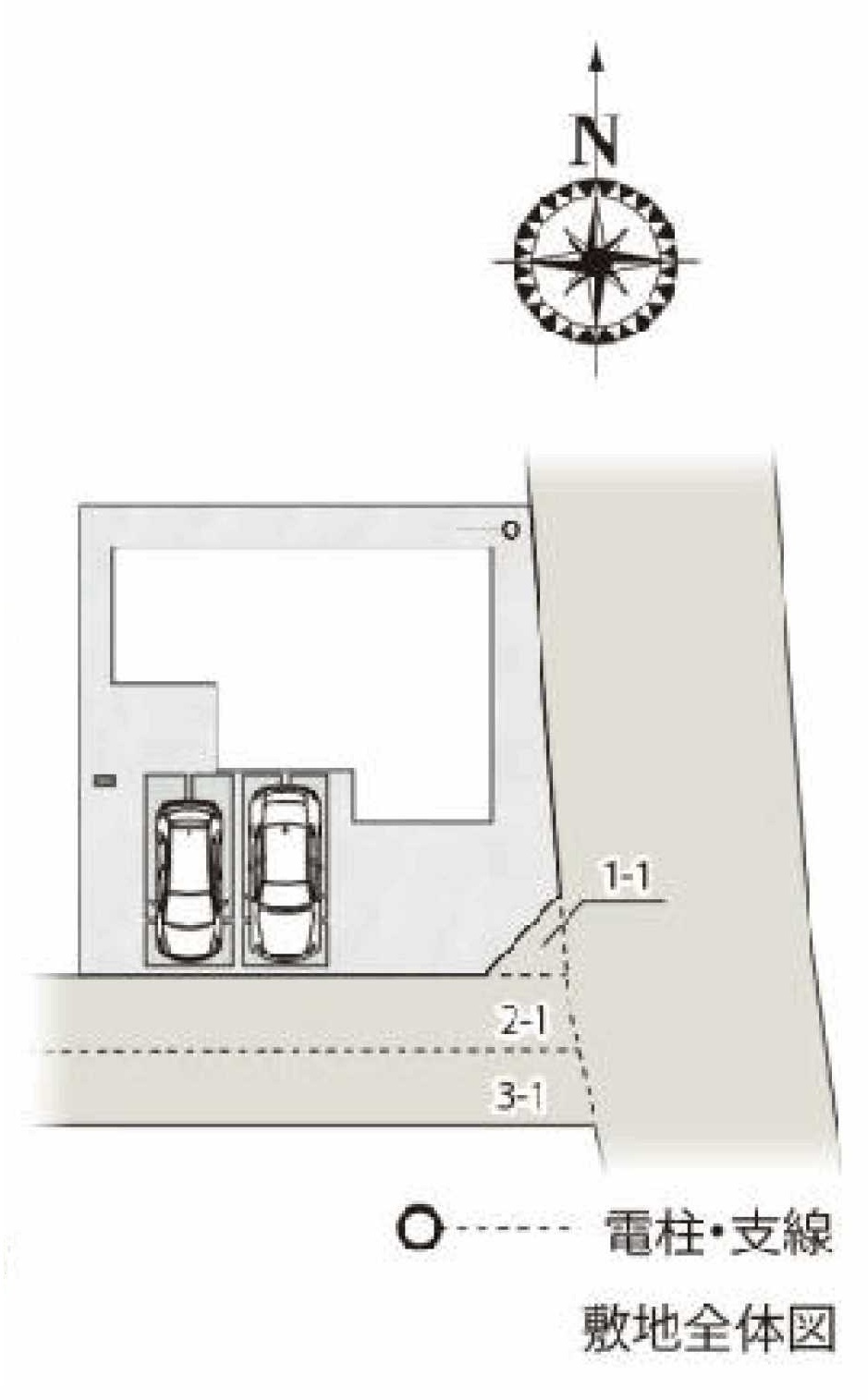 【ワイウッドコート】宇都宮市簗瀬 第2期の区画図|○最終1邸○