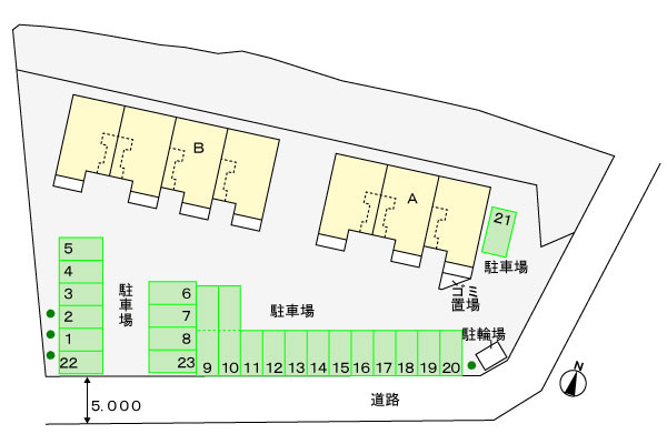 メゾン・城ノ下Ｂの区画図|平面図です□