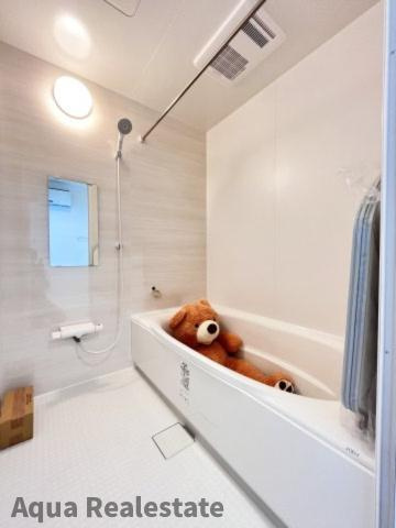 オール電化デザイナーズハウス高松市宮脇町建売③の浴室|お風呂でホッとひと息。１日の疲れを癒しましょう。