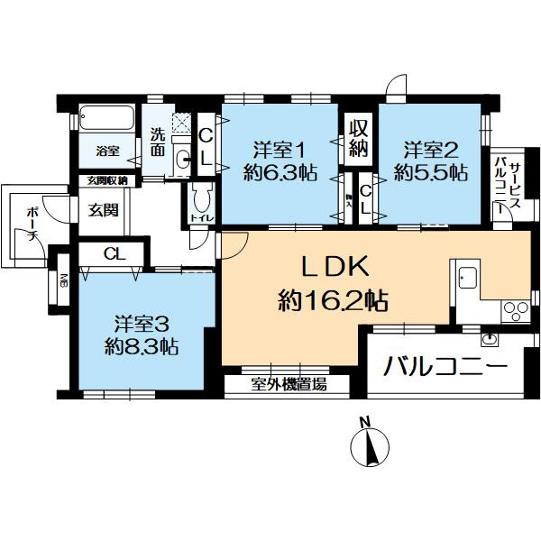 エクセルヴュー御崎公園の間取り