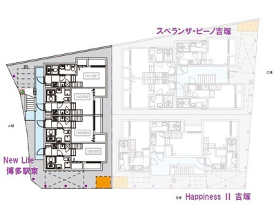 【区画図】 | HPに初期費用掲載！「プライスホーム」で検索！New Life 博多駅東