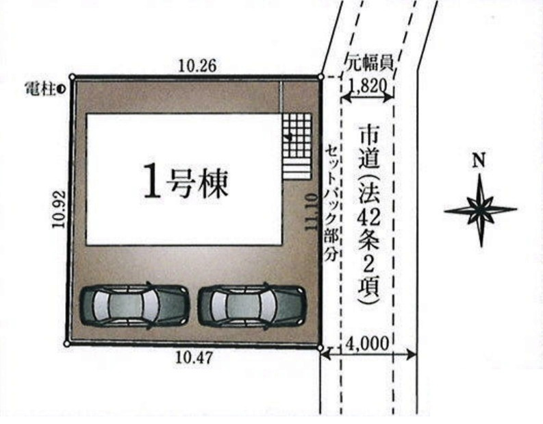 所沢市荒幡・全1棟　新築一戸建　～LDK18帖～の区画図|整形地・土地面積114.17平米（約34.53坪）