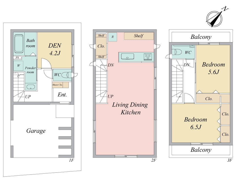 ～　中村町　新築１棟｜中華街まで歩いていけるガレージ付き３部屋の戸建　～の画像