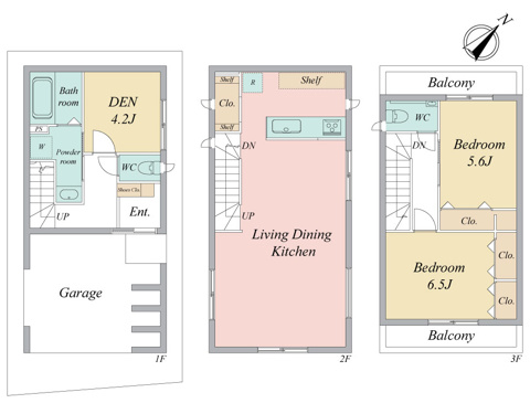 ~ 中村町 新築1棟|中華街まで歩いていけるガレージ付き3部屋の戸建 ~の画像