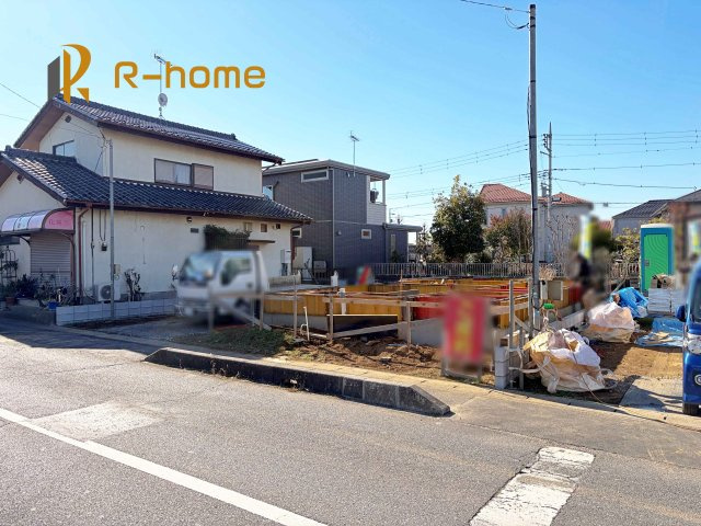 牛久市中央2丁目25-P1　新築戸建て　2号棟の外観|2026年4月完成予定！近隣の同仕様完成物件をご見学いただけます♪