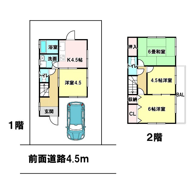 七栄　中古戸建の間取り