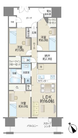 堺市南区新檜尾台　ディーレスティア堺・光明池の間取り