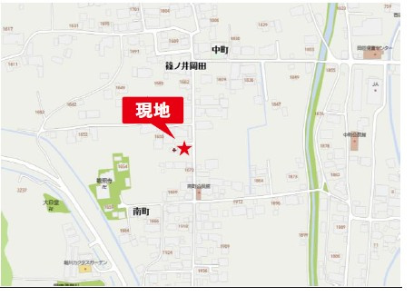 長野市篠ノ井岡田　中古戸建の地図|JR篠ノ井線「今井」駅まで車で約5分(約2.1km)の立地です。