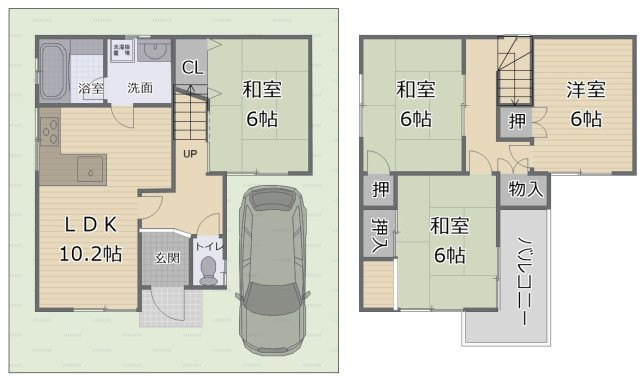 【間取り】 | 堺市東区大美野（登美丘西小学校）