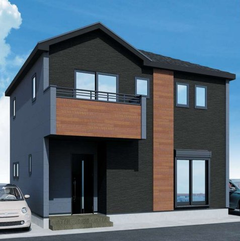 横浜市戸塚区名瀬町 新築戸建て【仲介手数料無料】カースペース2台の外観パース