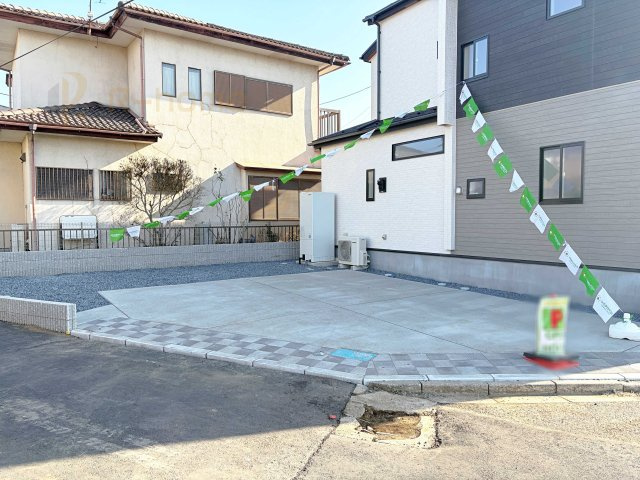 水戸市元吉田町4期　新築戸建て　1号棟の駐車場|カースペースは2台お停めいただけます♪