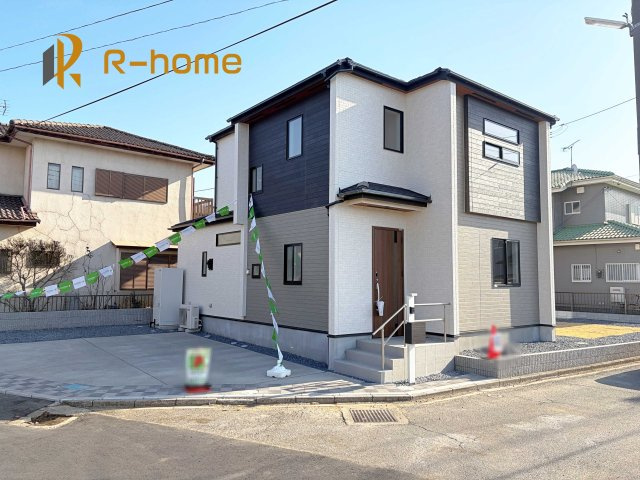 水戸市元吉田町4期　新築戸建て　1号棟の外観|建物完成いたしました！ご予約で『平日』や『夕方』などでもご見学可能です！