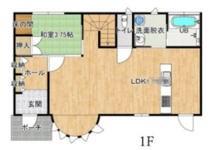 【間取り】 | 平生借家 | １F