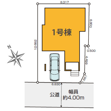 練馬区東大泉7丁目　LDK20帖超×土地30坪　大型省エネ邸宅の区画図