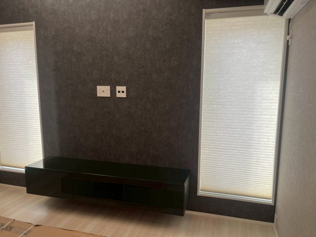 糸島市有田中央中古戸建ての居間・リビング|新築時の画像になります