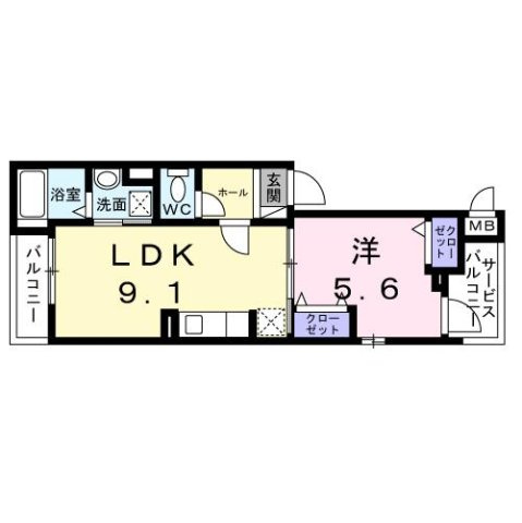 プチジャルダンの間取り