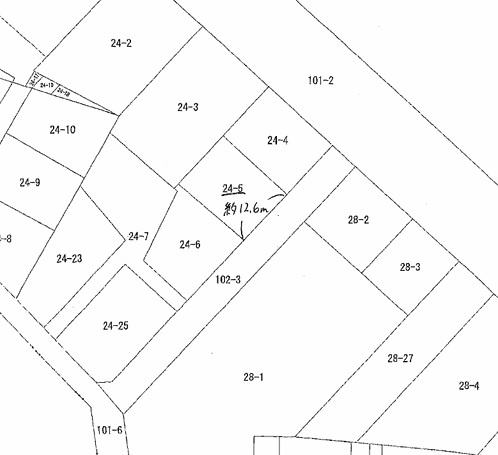 盛岡市中野一丁目　売地の土地図