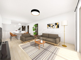 【居間・リビング】 | ８号地リビング完成イメージ／ＬＤＫは広々１8帖！南向きです♪