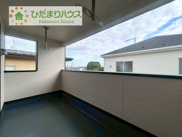 【バルコニー】 | 結城市結城第45　新築戸建　1号棟 | 人気が高いインナーバルコニーを採用♪天候を気にせず洗濯物を干せ、紫外線も気にせずに済みます(*^^)v