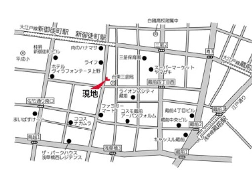 ラクラス新御徒町の地図
