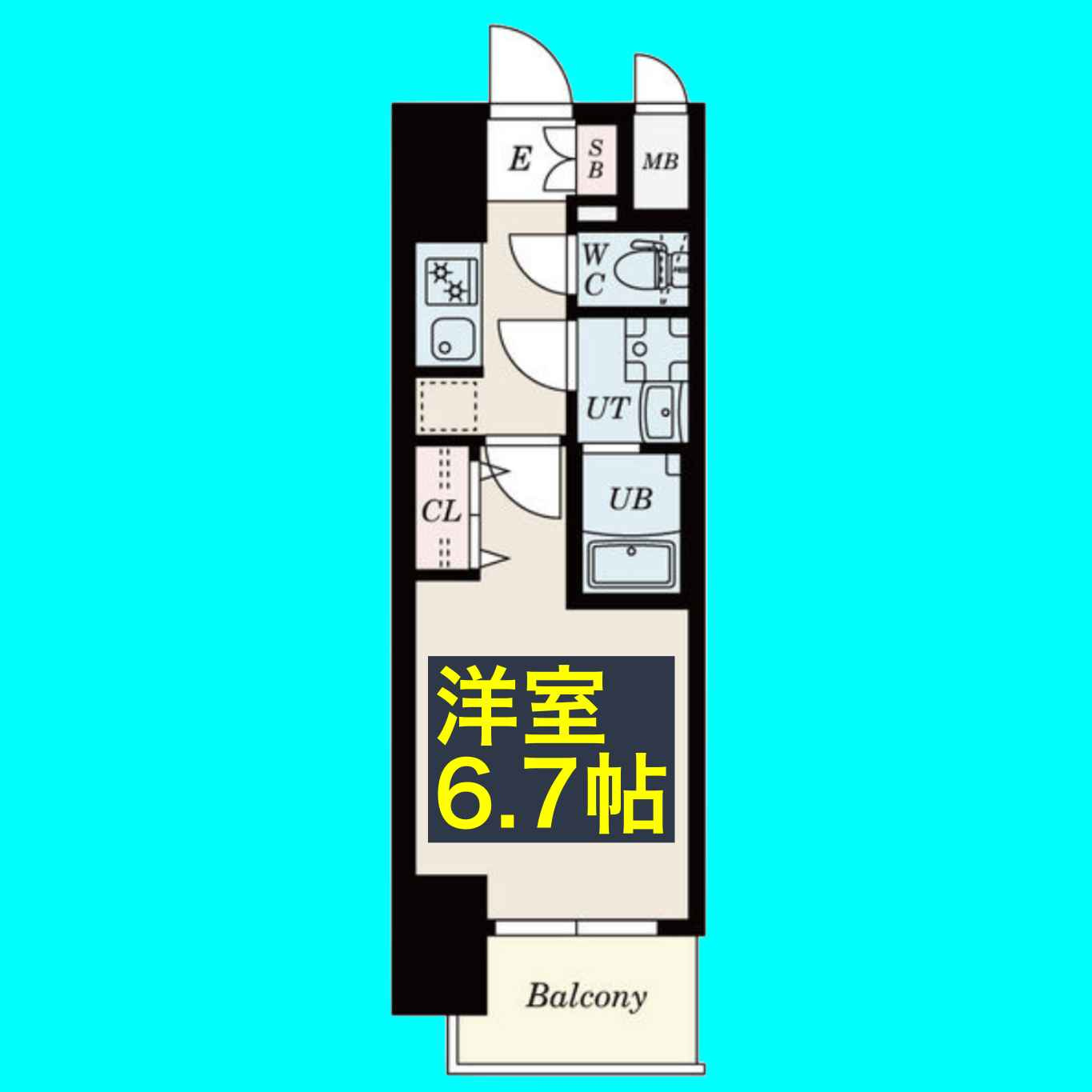 S-RESIDENCE茶屋ヶ坂の間取り