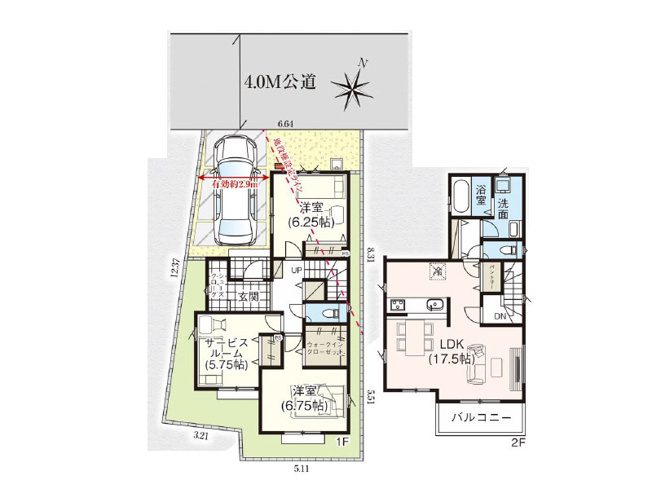 【間取り】 | 富士見市鶴馬　新築一戸建住宅　全1棟　(ふじみ野店) | 2階リビングは人目を気にせず寛げる和みの場。SIC、WIC、パントリーなど収納も豊富なゆとりの住まいです！
