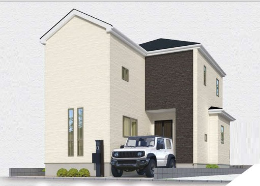 【完成予想図】 | 富士見市鶴馬　新築一戸建住宅　全1棟　(ふじみ野店) | 外観の完成予想図です