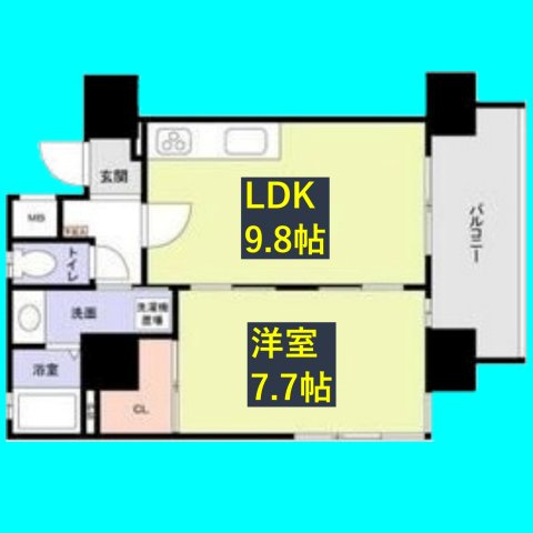 スタジオスクエア泉の間取り