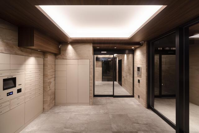 パークルール恵比寿のロビー|建物の内部です