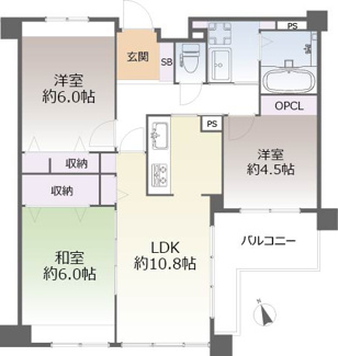 【間取り】 | ルイシャトレ香櫨園