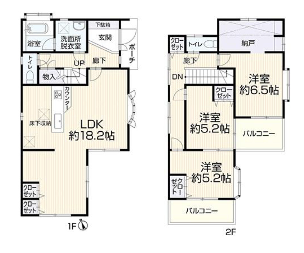 中古戸建　松戸市栄町１丁目の間取り