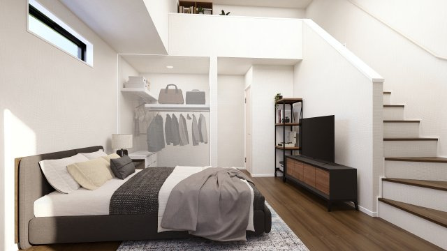 狭山市　水野　新築2棟の寝室|イメージ図です