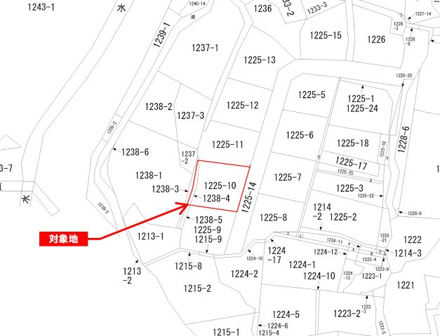裾野市佐野1225売地の地図
