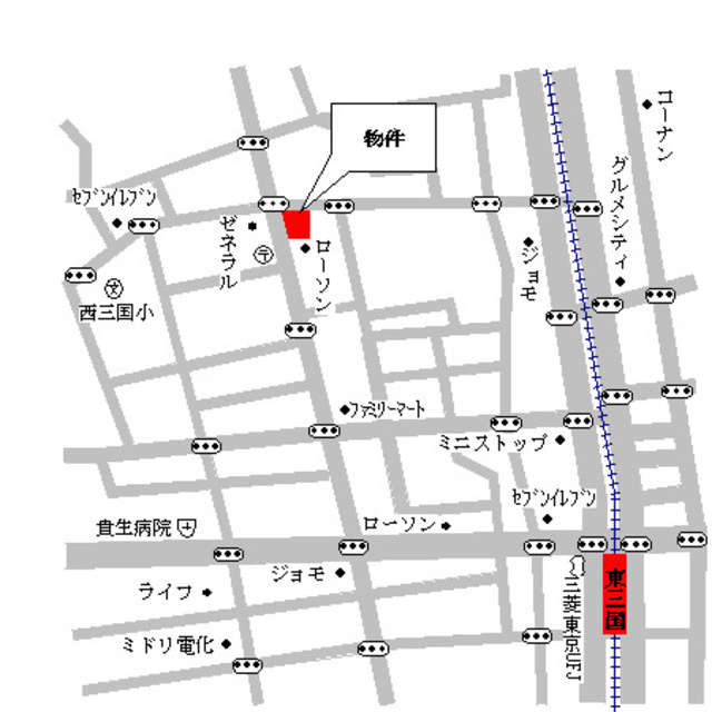 エル・セレーノ東三国の地図