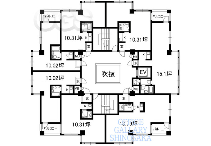 K-2　EASTの間取り