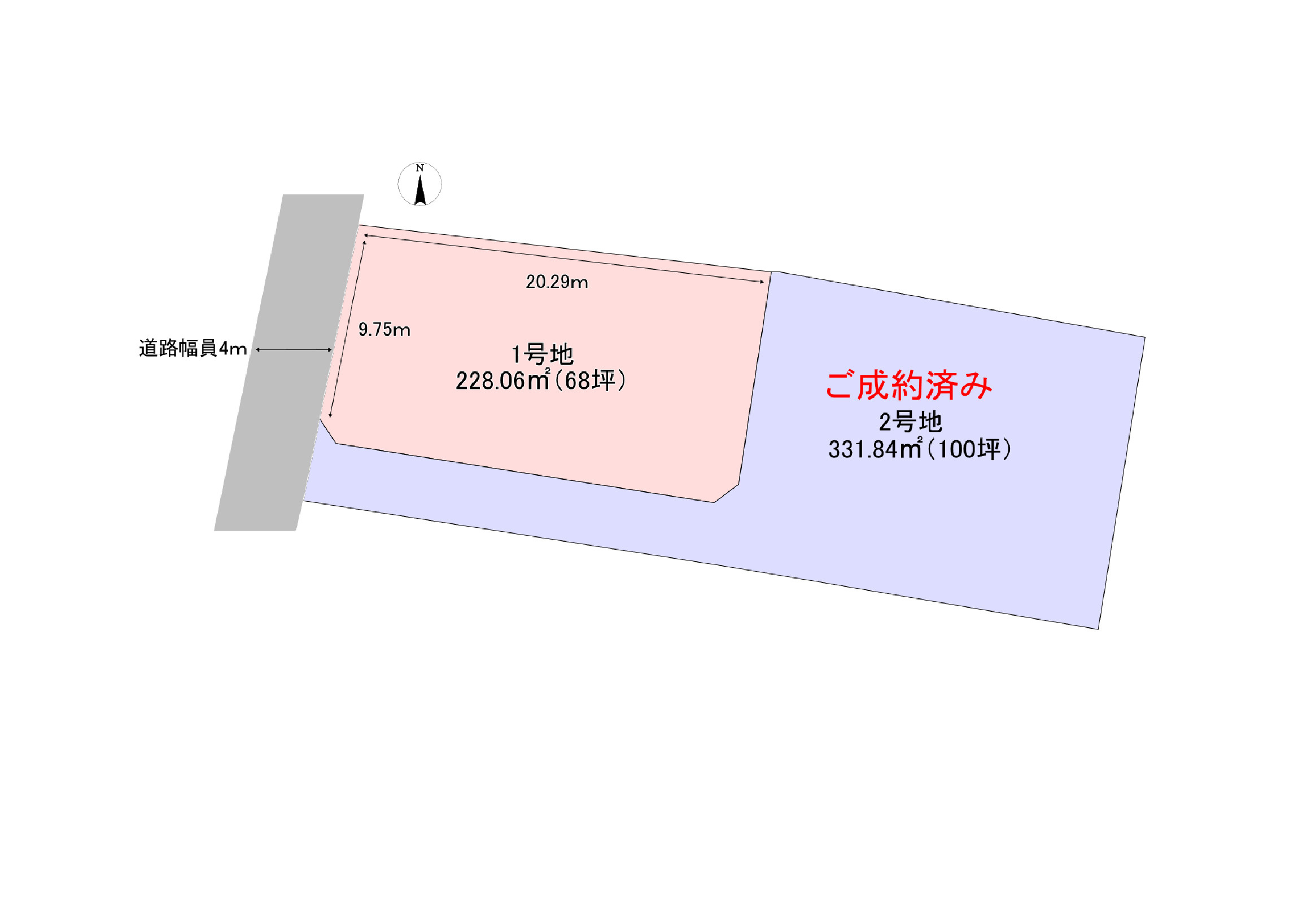 土地　長野市篠ノ井御幣川の区画図