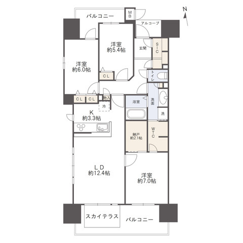 ロイヤルガーデン松縄レインボー通り第2の間取り