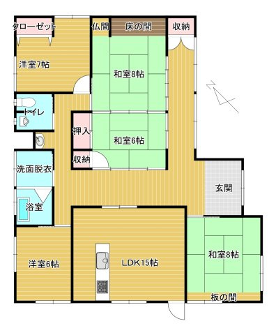 宮崎県串間市　寺里2世帯住宅の間取り